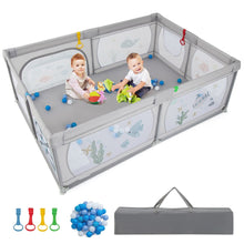 Load image into Gallery viewer, 206 x 147 cm Baby Playpen with 50 Ocean Balls for Babies and Toddlers
