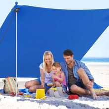 Load image into Gallery viewer, Beach Tent Sun Shelter with 4 Sandbags and UPF 50+ Protection
