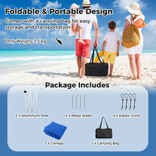 Load image into Gallery viewer, Beach Tent Sun Shelter with 4 Sandbags and UPF 50+ Protection
