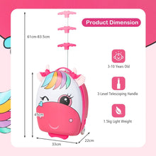 Load image into Gallery viewer, Kids Luggage with Light-up Wheels and Telescopic Handle

