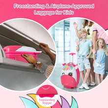 Load image into Gallery viewer, Kids Luggage with Light-up Wheels and Telescopic Handle

