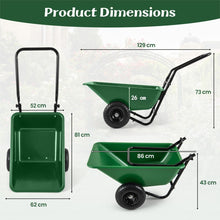 Load image into Gallery viewer, Heavy-Duty Garden Utility Cart with Pneumatic Tires
