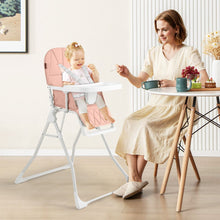 Load image into Gallery viewer, Foldable Baby High Chair with Removable Adjustable Tray
