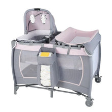 Load image into Gallery viewer, Foldable Pack and Play Portable Baby Playard with Rocking Bassinet and Diaper Changing Table
