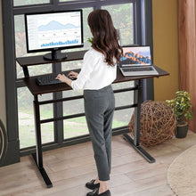 Load image into Gallery viewer, 2-Tier Standing Desk with Adjustable Height and Crank Handle
