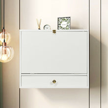 Load image into Gallery viewer, Wall Mounted Wooden Cabinet with Drop Down Desk
