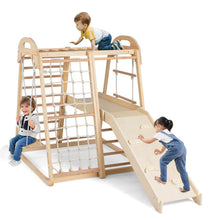 Load image into Gallery viewer, 8-in-1 Jungle Gym Wooden Montessori Climber Playset
