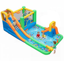 Load image into Gallery viewer, Inflatable Bouncy Castle, 11-in-1 Water Park with Double Slides
