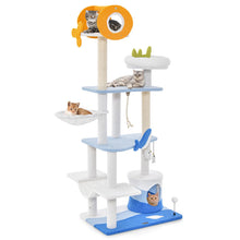 Load image into Gallery viewer, Cat Tree, Multi-Level Cats Tower with Scratching Posts, Top Perch &amp; 3 Hanging Toys (168cm Tall)
