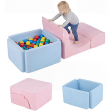 Load image into Gallery viewer, Soft Play Climbing Blocks, Baby Climb and Crawl Foam Play Set with Ball Pit and Suede Covers
