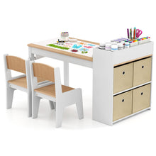 Load image into Gallery viewer, Wooden Children Art Desk with Paper Roll

