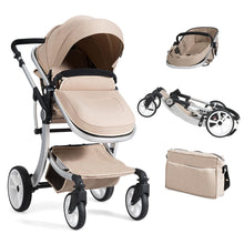 Load image into Gallery viewer, Baby Stroller, Foldable Toddler Pushchair with Rain Cover, Mosquito Net, Storage Bag
