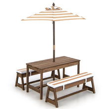 Load image into Gallery viewer, Kids Picnic Table with Cushions and Umbrella
