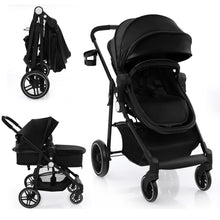 Load image into Gallery viewer, Baby Stroller, Foldable Toddler Pushchair with Adjustable Backrest &amp; Canopy
