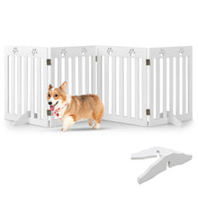 Load image into Gallery viewer, Freestanding Wooden Dog Barrier with 360 Degree Flexible Hinges
