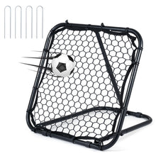 Load image into Gallery viewer, Foldable Football Rebounder Net, Football Training Net with Metal Frame, Adjustable Soccer Target Goal
