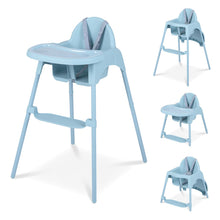 Load image into Gallery viewer, 4-in-1 Convertible Baby High Chair with 2 Heights Removable Double Tray

