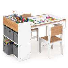 Load image into Gallery viewer, Children's Craft Play Desk Set with Paper Roll, Bookshelf
