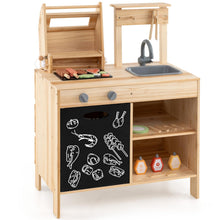 Load image into Gallery viewer, Kids Barbecue Playset, Wooden Children Kitchen with Sink
