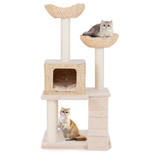 Load image into Gallery viewer, Cat Tree, 122cm Cattail Cat Tower with Sisal Scratching Posts, Perch, Cat Condo &amp; Bed
