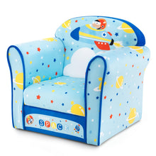Load image into Gallery viewer, Kids Sofa Chair, Wooden Children Armchair with Cute Pattern and Non-slip Foot Pads
