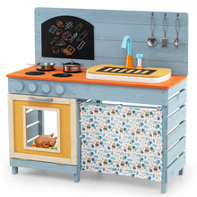 Load image into Gallery viewer, Wooden Kids Play Kitchen Toy Set with Stoves

