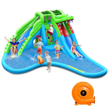 Load image into Gallery viewer, 7 in 1 Kids Bouncy Castle with 780W Blower, Inflatable Water Park with 2 Slides
