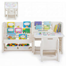 Load image into Gallery viewer, Tiltable Desktop, Storage Boxes, Children Art Table Toddler Activity Desk Set Play Tables
