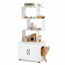 Load image into Gallery viewer, Cat Litter Box Enclosure with 3 Shelves
