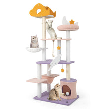 Load image into Gallery viewer, Cat Tree &amp; Tower, Modern cat Condo with Scratching Posts &amp; Hammock - 167cm Tall

