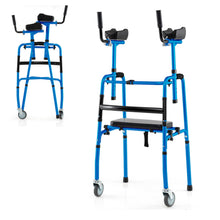 Load image into Gallery viewer, Walking Frame, Folding Standard Walker with Wheels
