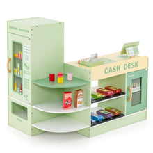 Load image into Gallery viewer, Kids Wooden Grocery Store Supermarket Play Toy Set
