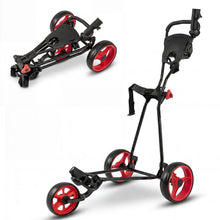 Load image into Gallery viewer, Golf Trolley, Folding 3 Wheel Golf Push Cart with Foot Brake
