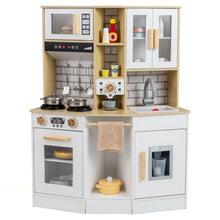 Load image into Gallery viewer, Wooden Kitchen Playset with Sound and Light for Boys Girls
