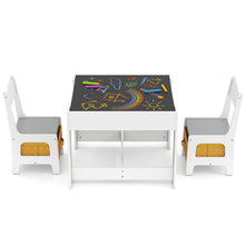 Load image into Gallery viewer, Kids Table Chair Set with Double Side Tabletop Table and Storage Box
