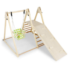 Load image into Gallery viewer, Kids Climbing Frame, Wooden Children Climber Playset with Swing
