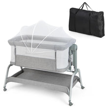 Load image into Gallery viewer, Baby Bassinet with Net with 6 Adjustable Heights
