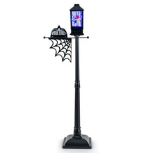 Load image into Gallery viewer, 155 cm Halloween Lamp Post Sound-Activated with Black Snowy Effects
