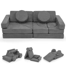 Load image into Gallery viewer, 14 PCS Modular Kids Play Couch Child Sectional Sofa Building Blocks Playset
