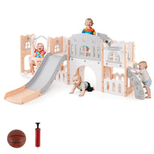 Load image into Gallery viewer, 10 in 1 Toddler Swing and Slide Set Kids Indoor Playground
