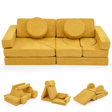 Load image into Gallery viewer, 14 PCS Modular Kids Play Couch Child Sectional Sofa Building Blocks Playset
