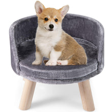 Load image into Gallery viewer, Pet Bed Sofa Wooden Couch with Removable and Washable Cushion
