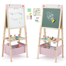 Load image into Gallery viewer, 3 in 1 Height Adjustable Art Easel with Whiteboard &amp; Chalkboard
