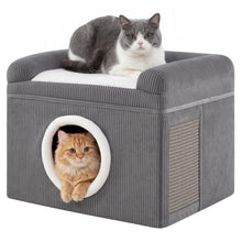 Load image into Gallery viewer, Cat House for Indoor Cats, Foldable Cat Condo
