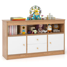 Load image into Gallery viewer, Kids Storage Cabinet, Wooden Children Bookcase with Open Shelf
