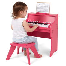 Load image into Gallery viewer, 25 Lighted Keys Kids Piano Keyboard with Stool and Adjustable Speed
