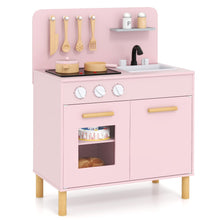 Load image into Gallery viewer, Toddler Pretend Play Kitchen with Light up Stove and Cooking Sounds
