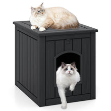Load image into Gallery viewer, Hidden Cat Litter Box Enclosure with Flip Front Door and Raised Floor
