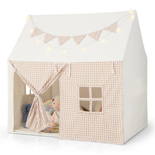 Load image into Gallery viewer, Kids Tent, Large Play Tent with Padded Mat, Star Lights, Flags, Windows &amp; Storage Pockets
