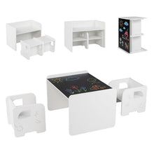 Load image into Gallery viewer, 3 PCS Space-saving Toddler Table and 2 Chairs Set
